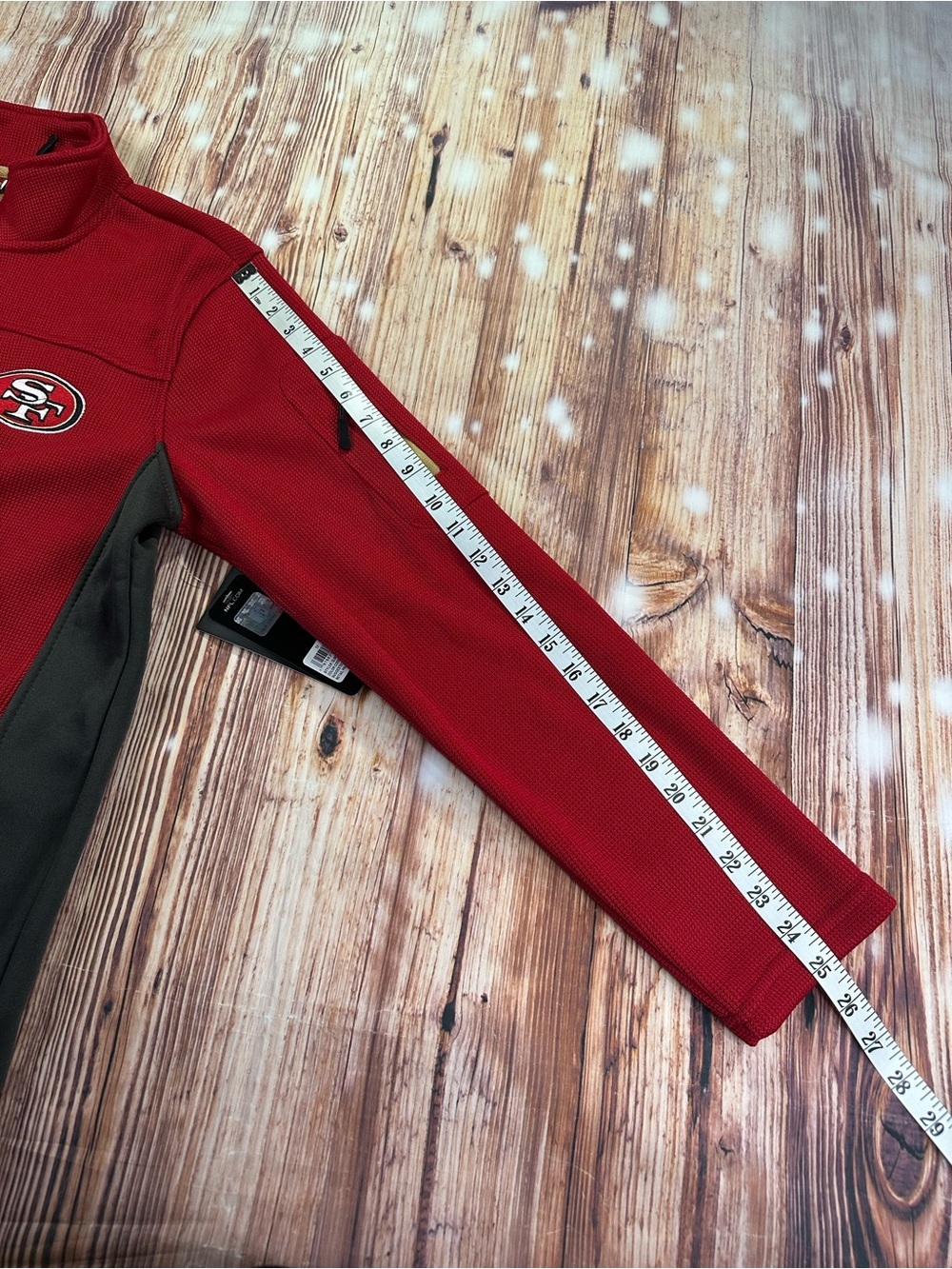 NWT San Francisco 49ers Men’s 3/4 zip Sweater pullover Size Medium - Picture 12 of 14